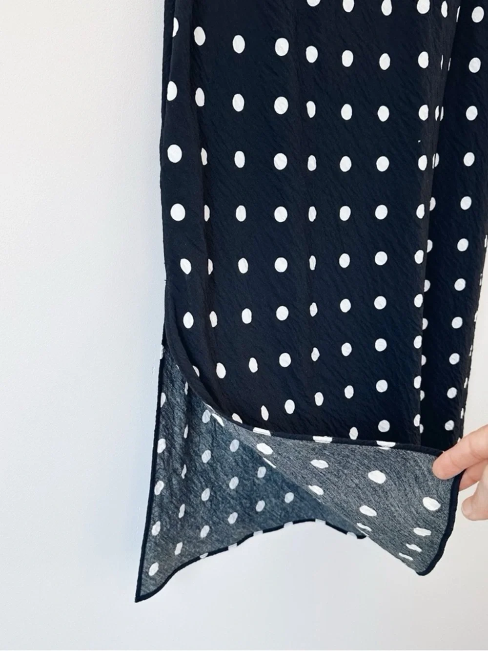 Madewell The Layton Midi Slip Skirt Polka Dot True Black - Picture 7 of 10